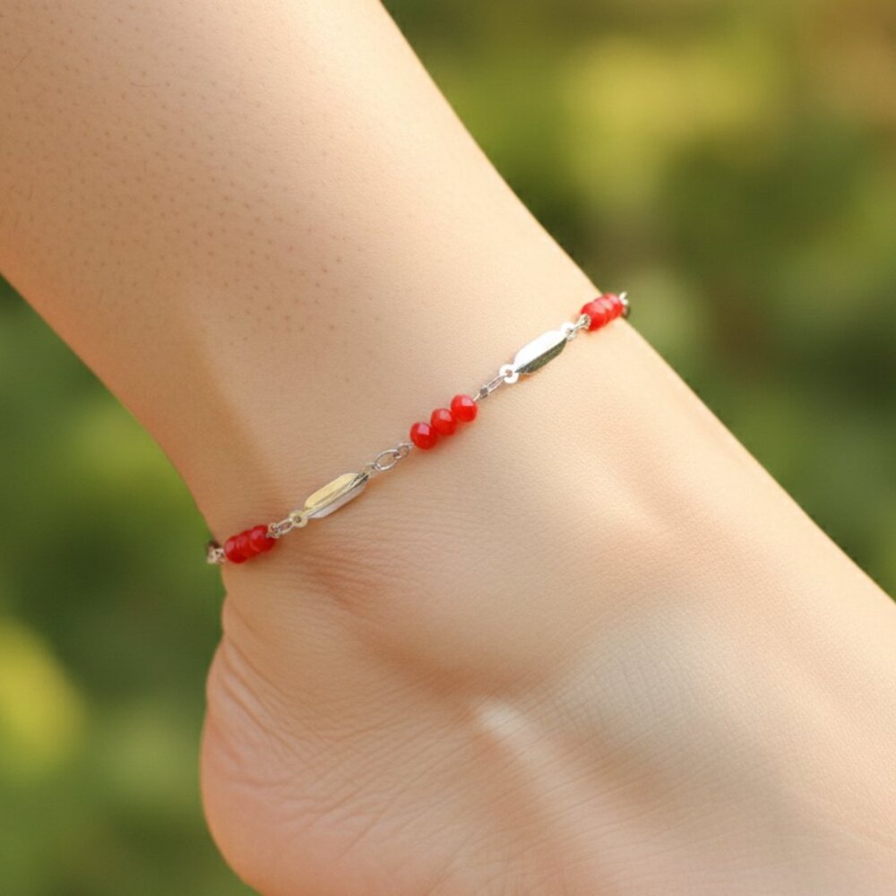 "Elegant Handmade Anklet – Delicate Jewelry for Women, MAR091124